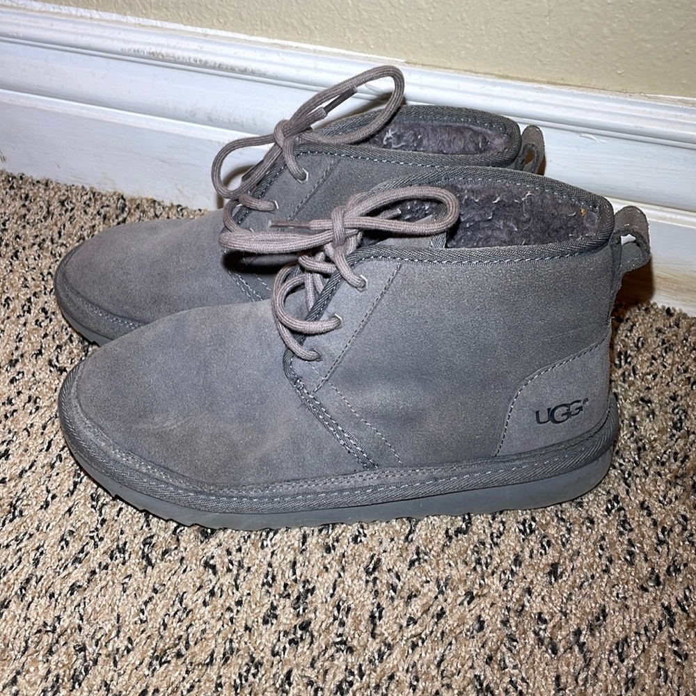 UGG Iconic Neumel Charcoal Chukka Gray winter Boots